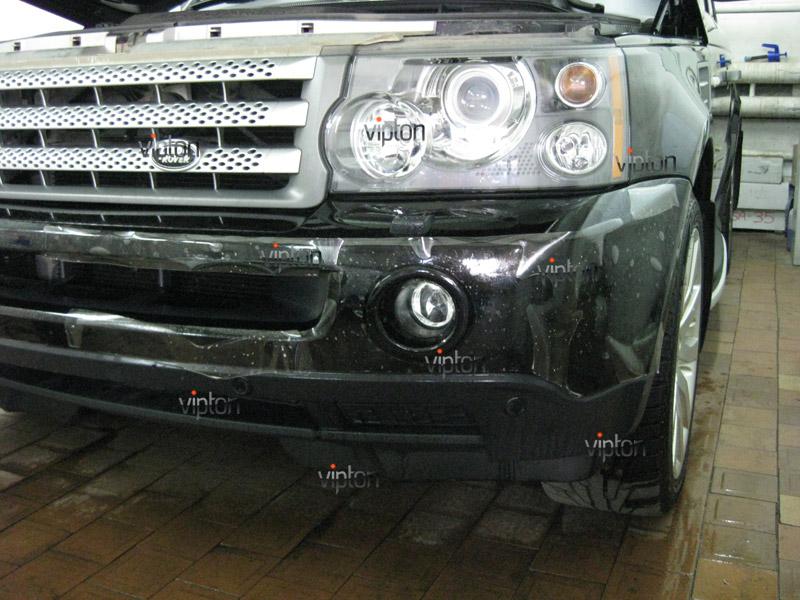 Автомобиль Range Rover Sport. / Нанесение антигравийной пленки VENTURESHIELD. 3