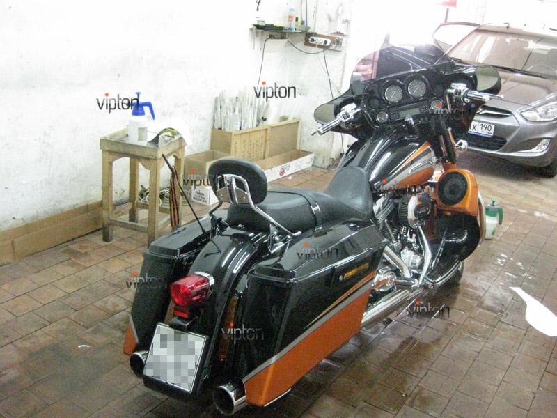 Мотоцикл Harley Davidson Street Glide / Нанесение антигравийной пленки VENTURESHIELD. 4