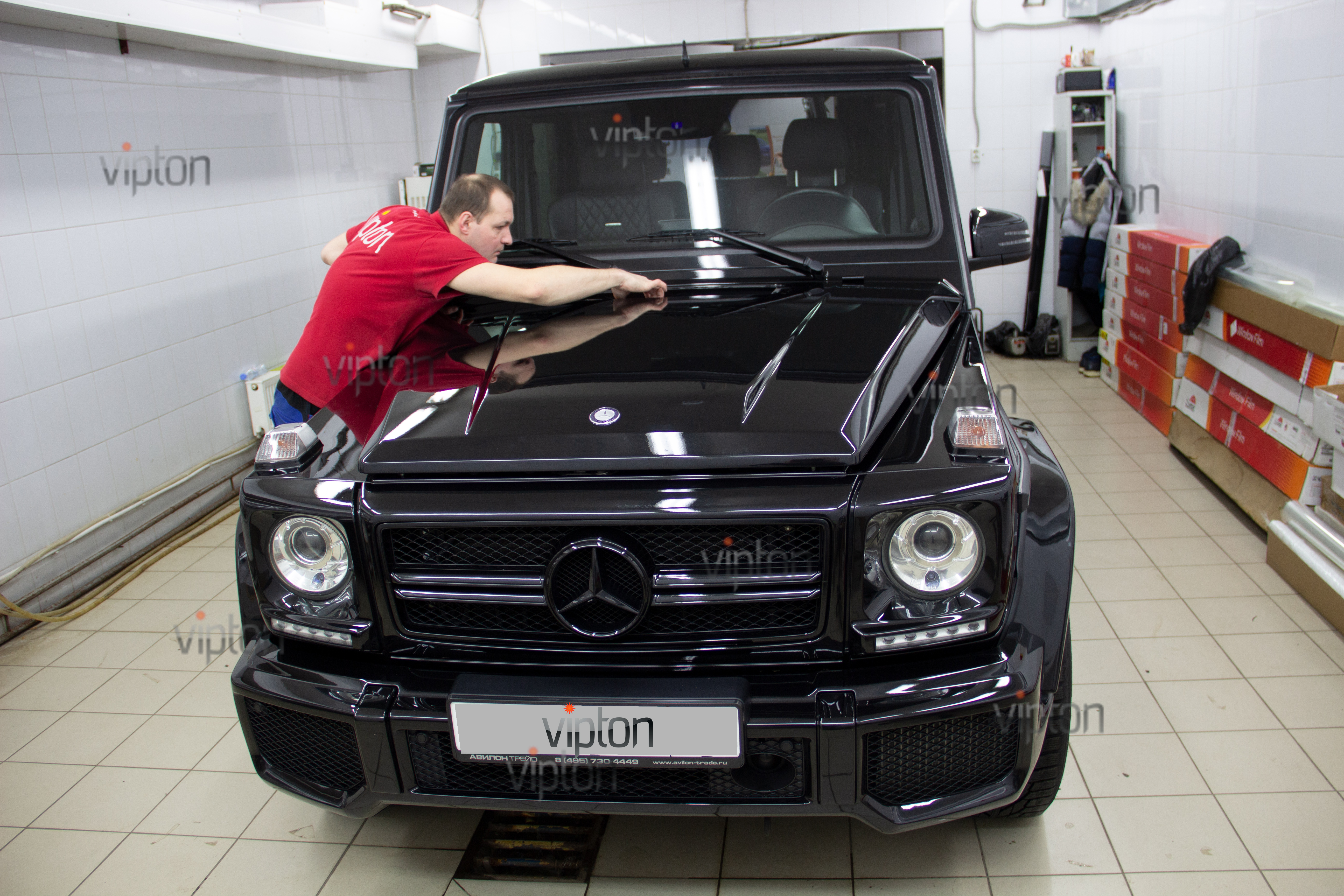 Mercedes Gelandewagen LLUMAR GLOSS расширенный пакет - Портфолио наших  работ - VipTon Москва